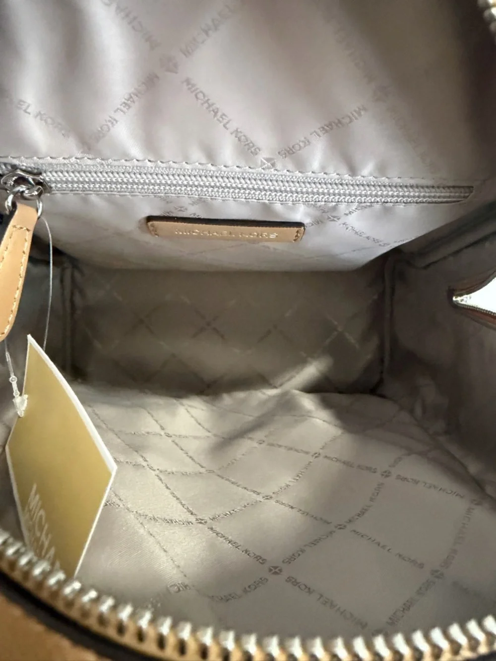 Michael Kors Rhea zip Backpack peanut leather - Picture 8 of 10